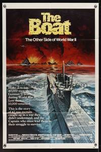 7k159 DAS BOOT style B int'l 1sh '82 The Boat, Wolfgang Petersen, WW II, Meyer submarine art!