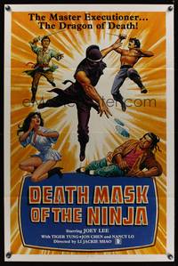 7k161 DEATH MASK OF THE NINJA 1sh '87 cool ninja art, the master executioner, dragon of death!