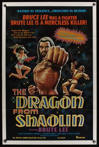 7k178 DRAGON FROM SHAOLIN 1sh '70s Brute Lee's sure to kill you with his buzz saw fist!