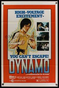 7k182 DYNAMO 1sh '80 Bruce Li is a powerhouse of action, high-voltage excitement you can't escape!