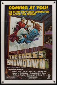 7k184 EAGLE'S SHOWDOWN 1sh '70s cool art, the action you've been looking for that you deserve!