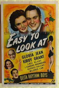 7k188 EASY TO LOOK AT 1sh '45 Gloria Jean, Kirby Grant, The Delta Rhythm Boys, sexy art!