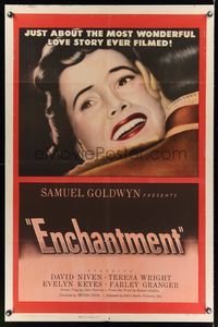 7k197 ENCHANTMENT 1sh '49 David Niven, Teresa Wright, from Rumer Godden novel!