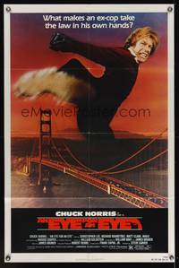 7k208 EYE FOR AN EYE 1sh '81 Chuck Norris takes the law into his own hands, Golden Gate Bridge!