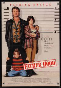 7k219 FATHER HOOD DS 1sh '93 Patrick Swayze is America's most wanted dad getting his mugshot!