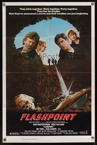 7k230 FLASHPOINT 1sh '84 Kris Kristofferson, Treat Williams, Tess Harper, skeleton & rifle!