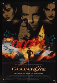 7k261 GOLDENEYE 1sh '95 Pierce Brosnan as secret agent James Bond 007!