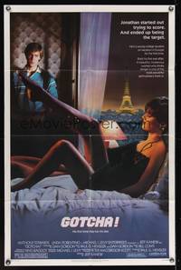 7k265 GOTCHA 1sh '85 Anthony Edwards with sexy Linda Fiorentino in Paris!