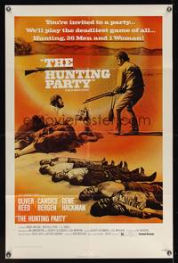 7k312 HUNTING PARTY 1sh '71 they hunted the deadliest game of all - 26 men and Candice Bergen!