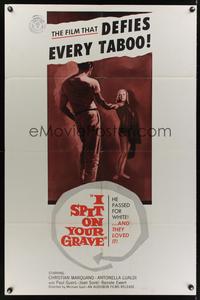 7k317 I SPIT ON YOUR GRAVE 1sh '63 J'irai cracher sur vos tombes, Christian Marquand!