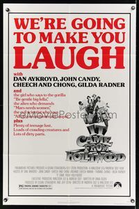 7k330 IT CAME FROM HOLLYWOOD 1sh '82 Dan Aykroyd, John Candy, Cheech & Chong, grade-Z movies!