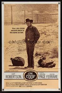 7k332 J.W. COOP 1sh '72 great full-length image of rodeo cowboy Cliff Robertson!