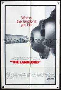 7k377 LANDLORD 1sh '70 erotic image of finger pushing doorbell, directed by Hal Ashby!