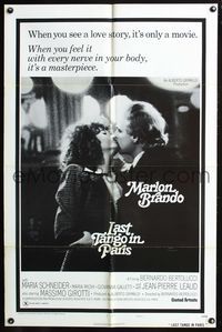 7k386 LAST TANGO IN PARIS style B 1sh R75 Marlon Brando, Maria Schneider, Bernardo Bertolucci!