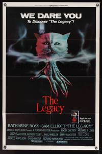 7k391 LEGACY style C 1sh '79 Katharine Ross, Sam Elliot, wild spooky cat artwork!