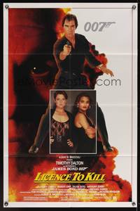 7k395 LICENCE TO KILL 1sh '89 Timothy Dalton as James Bond, he's out for revenge!