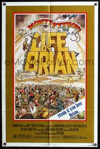 7k397 LIFE OF BRIAN style B 1sh '79 Monty Python, he's not the Messiah, he's just a naughty boy!