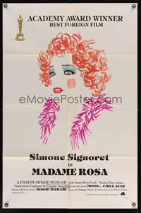 7k420 MADAME ROSA 1sh '78 La vie devant soi, cool artwork of Simone Signoret, French!