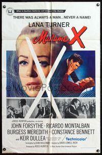 7k421 MADAME X 1sh '66 sexy Lana Turner always had a man, but never a name!