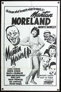 7k434 MANTAN MESSES UP 1sh R50s Moreland, Monte Hawley, Lena Horne, Toddy Pictures!