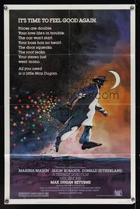 7k446 MAX DUGAN RETURNS 1sh '83 Matthew Broderick, Marsha Mason, Jason Robards & Sutherland!