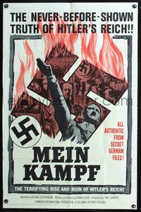 7k453 MEIN KAMPF 1sh '60 terrifying rise and ruin of Hitler's Reich from secret German files!