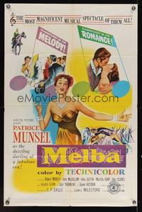 7k454 MELBA 1sh '53 Patrice Munsel, in most magnificent musical spectacle of them all!