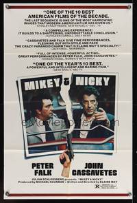 7k463 MIKEY & NICKY 1sh '76 Peter Falk, John Cassavetes, trust no one, not even your best friend!