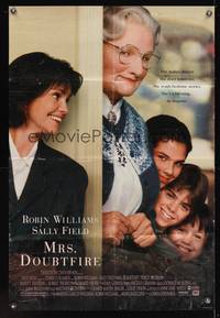 7k487 MRS. DOUBTFIRE DS 1sh '93 cross-dressing Robin Williams, Sally Field!