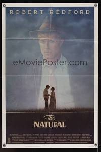 7k513 NATURAL 1sh '84 Robert Redford, Robert Duvall, directed by Barry Levinson, baseball!