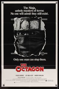 7k536 OCTAGON 1sh '80 Chuck Norris is the only man who can stop the unholy masters of terror!