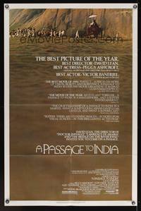 7k556 PASSAGE TO INDIA 1sh '84 David Lean, Alec Guinness, cool image of desert caravan!