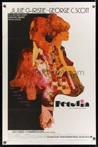 7k562 PETULIA 1sh '68 Richard Lester directed, art of pretty Julie Christie & George C. Scott!