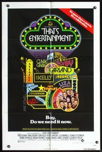 7k750 THAT'S ENTERTAINMENT 1sh '74 classic MGM Hollywood scenes, it's a celebration!