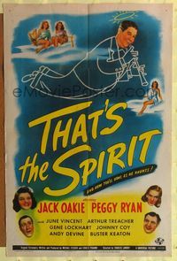 7k752 THAT'S THE SPIRIT 1sh '45 Peggy Ryan & Jack Oakie, art of sexy angels!