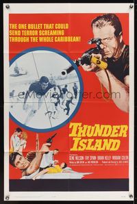 7k770 THUNDER ISLAND 1sh '63 written by Jack Nicholson, cool sniper with rifle image!