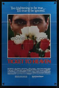 7k773 TICKET TO HEAVEN 1sh '81 Ralph L. Thomas, creepy Nick Mancuso with flowers image!