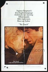 7k788 TOUCH int'l 1sh '71 Ingmar Bergman, Bibi Andersson & Elliott Gould super close up!