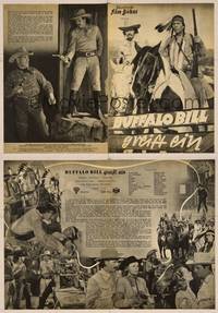 7p171 BUFFALO BILL RIDES AGAIN German program '50 Richard Arlen, Jennifer Holt, different images!