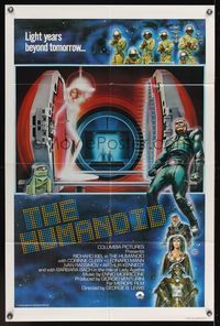 7s485 HUMANOID int'l 1sh '79 art of Richard Kiel in space suit, wacky Italian Star Wars rip-off!