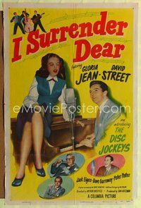 7s494 I SURRENDER DEAR 1sh '48 Gloria Jean, David Street, the Disc Jockeys!