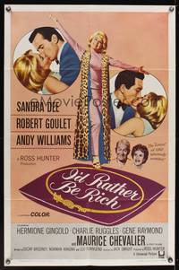 7s497 I'D RATHER BE RICH 1sh '64 sexy Sandra Dee between Robert Goulet & Andy Williams!