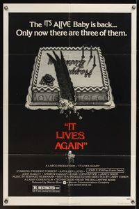 7s515 IT LIVES AGAIN cake style 1sh '78 directed by Larry Cohen, now there are three of them!