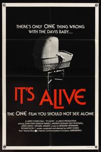 7s520 IT'S ALIVE 1sh R76 Larry Cohen, classic creepy baby carriage image!