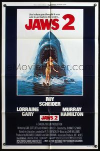 7s527 JAWS 2 1sh '78 just when you thought it was safe to go back in the water!