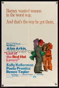 7s562 LAST OF THE RED HOT LOVERS 1sh '72 Alan Arkin got women in the worst way, by Neil Simon!