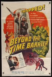 8b195 BEYOND THE TIME BARRIER 1sh '59 Adam & Eve of the year 2024 repopulating the world!