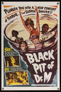 8b198 BLACK PIT OF DR. M 1sh '61 plunges you into a new concept of terror and sudden shocks!