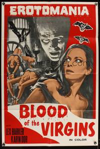 8b204 BLOOD DEMON 1sh R70s wild different image of girls tortured, Blood of the Virgins!