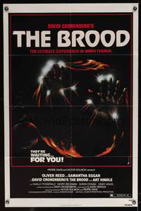 8b211 BROOD 1sh '79 directed by David Cronenberg, the ultimate experience in inner terror!